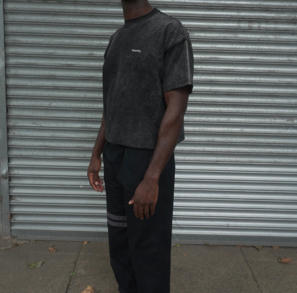 Forget About Yesterday Crop T - Acid Grey