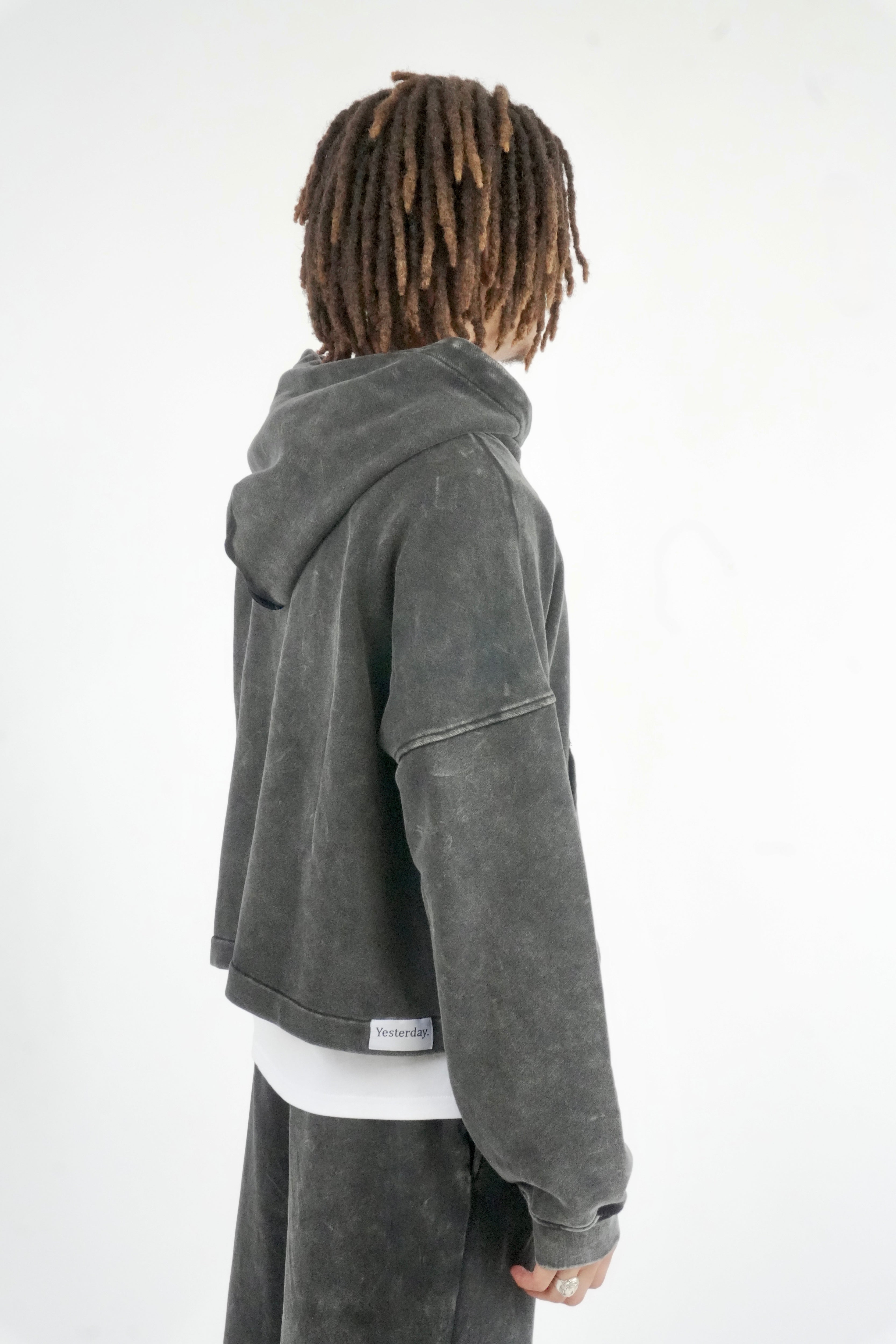 Acid Crop Grey Hoodie