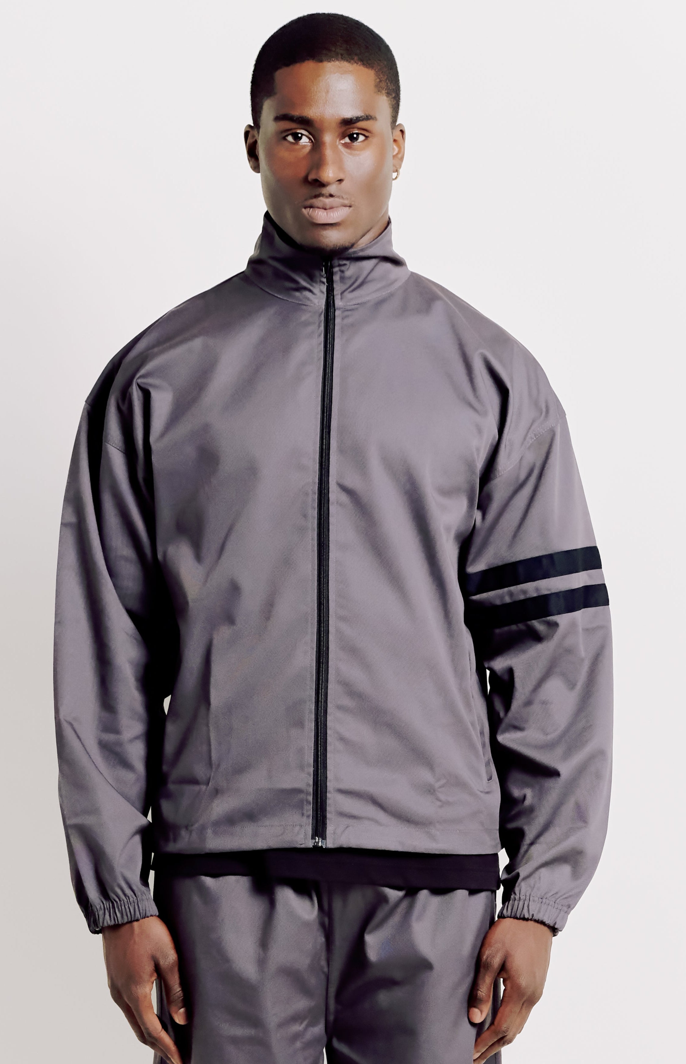 Two Strikes Track Top - Grey