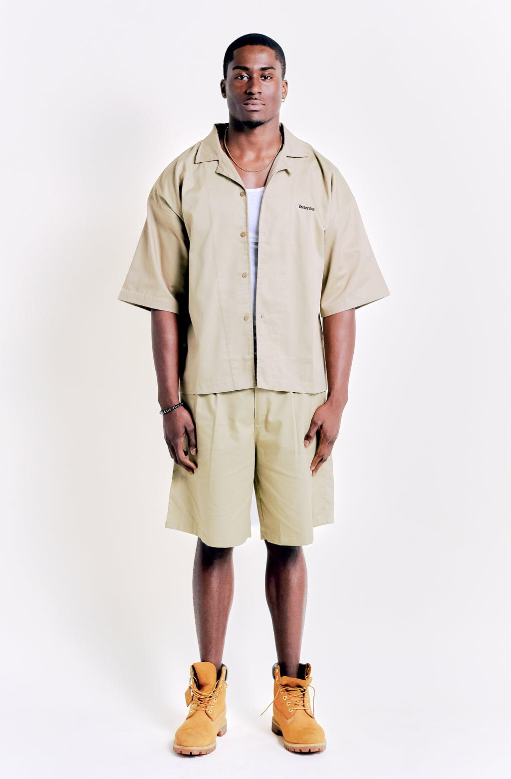 Staff Pleated Shorts - Beige