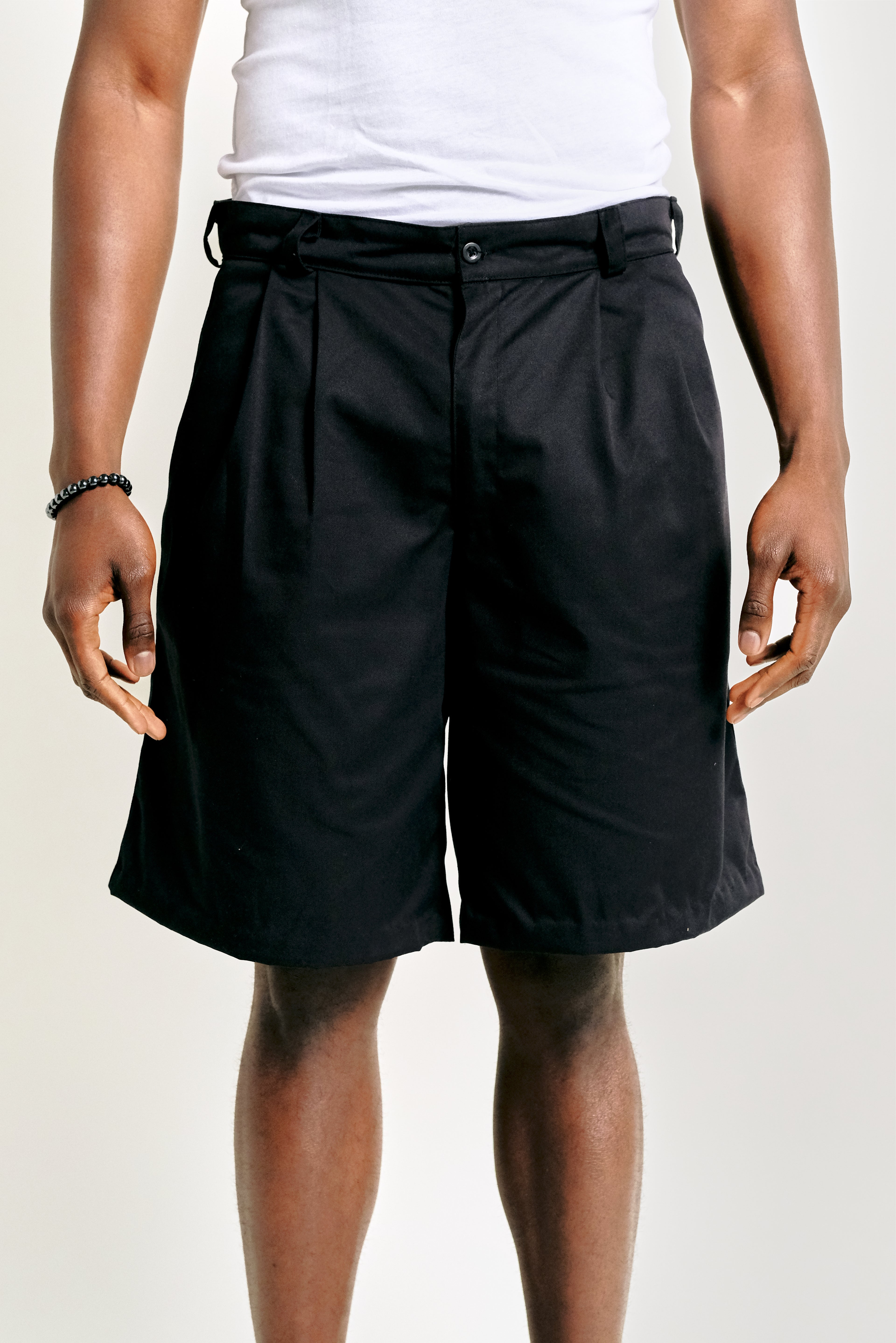 Staff Pleated Shorts - Black