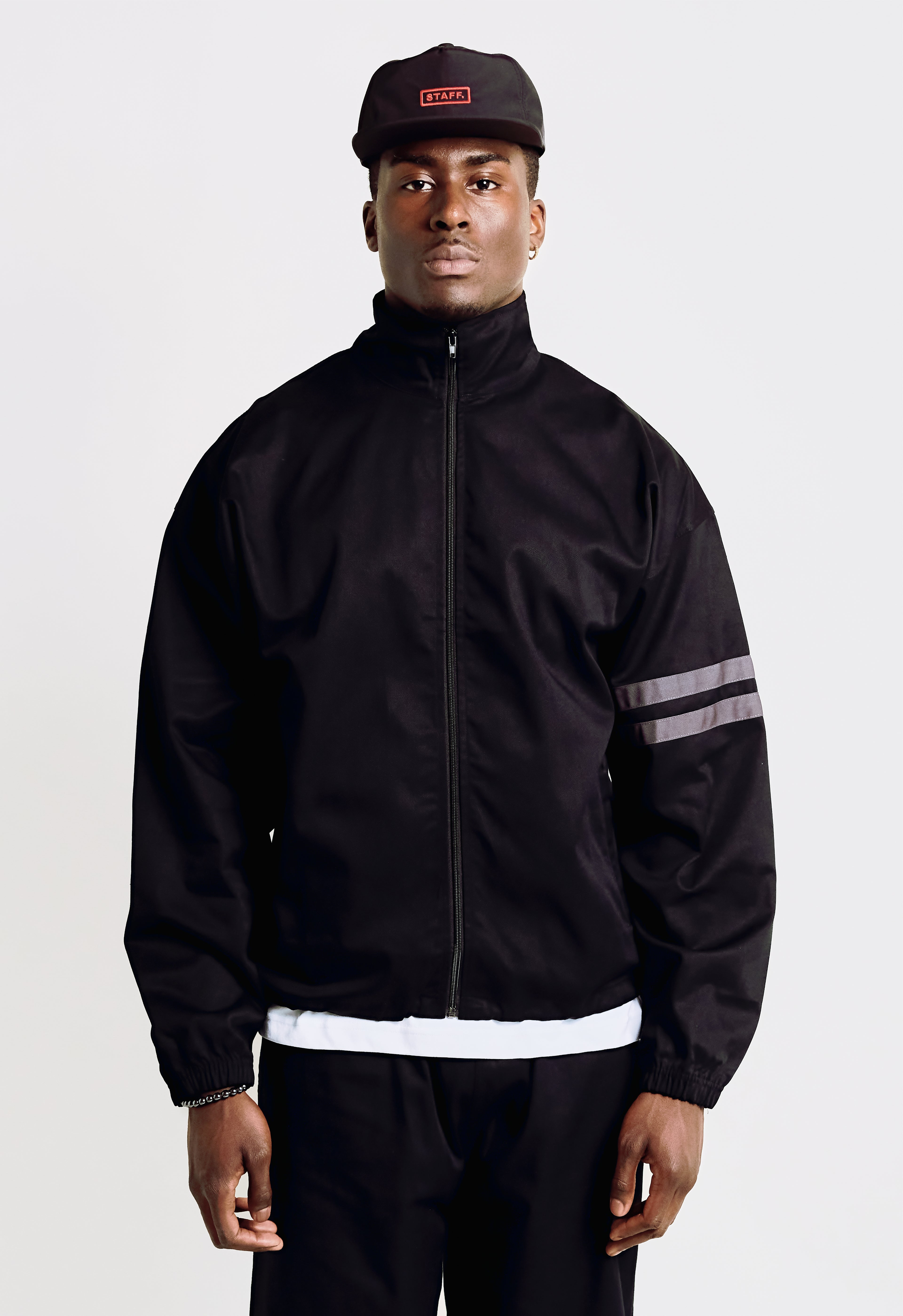 Two Strikes Track Top - Black